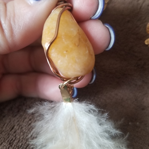 Quartz wire wrapped necklace - Picture 4 of 4